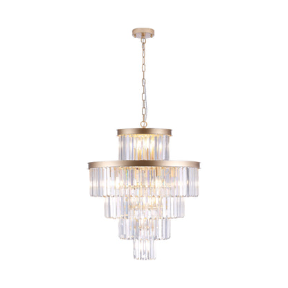 Golden Luxury Crystal Chandelier Modern Chandeliers Lights Fixture Hanging Pendant Light Fixture for Dining Room Bedroom Living Room Dia