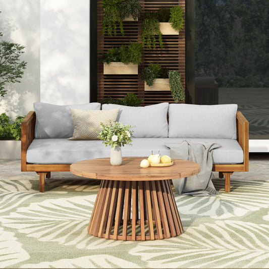 Patio Furnitre Sets : Claremont 3 Seater Daybed + Acacia Wood Table – Model N770P234486T_66327.00BGE