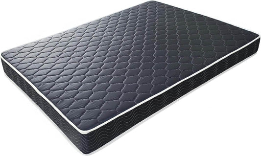 6 Inch Waterproof Foam Mattress, Navy Blue Quilted Breathable Fabric, Twin Size