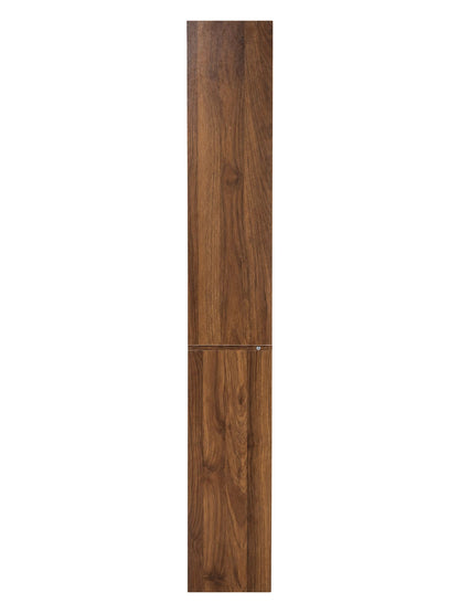 Tall Narrow Bookshelf, Slim Floor-Standing Storage Cabinet with 2 Drawers & 5 Open Shelves, Display cabinet for Living Room, Bedroom, Bathroom
