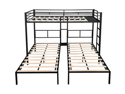 Triple Bunk Bed/ Sturdy Metal Frame/ Anti Noise/ Squeak Free/ Wooden Slats/ No Box Spring Needed