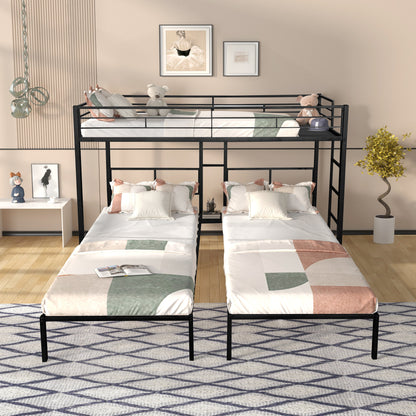 Triple Bunk Bed/ Sturdy Metal Frame/ Anti Noise/ Squeak Free/ Wooden Slats/ No Box Spring Needed