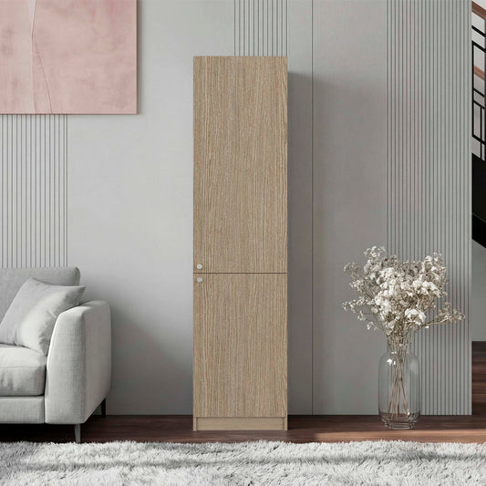 Beyerville Bookcase with Open Storage and 2 Doors, Wenge and Positano