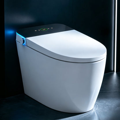 Smart Toilets with Heated Bidet Seat.Portable toilet with bidet built.Intelligent Toilet Auto Open/Close Seat. Bidet toilet with Dryer and Warm Water