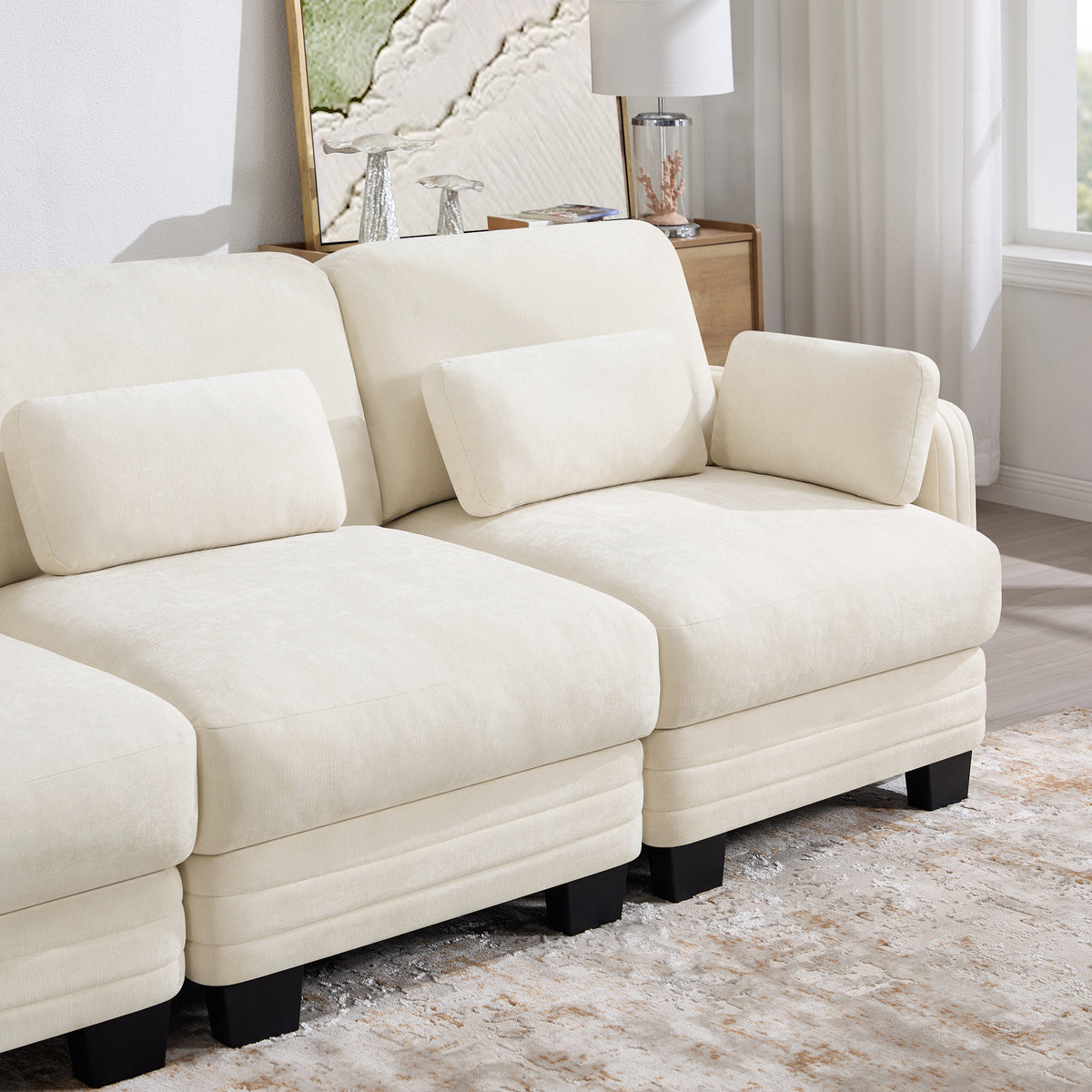Ottoman Chenille Fabric-Beige