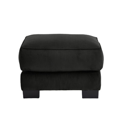 Ottoman Corduroy -Black