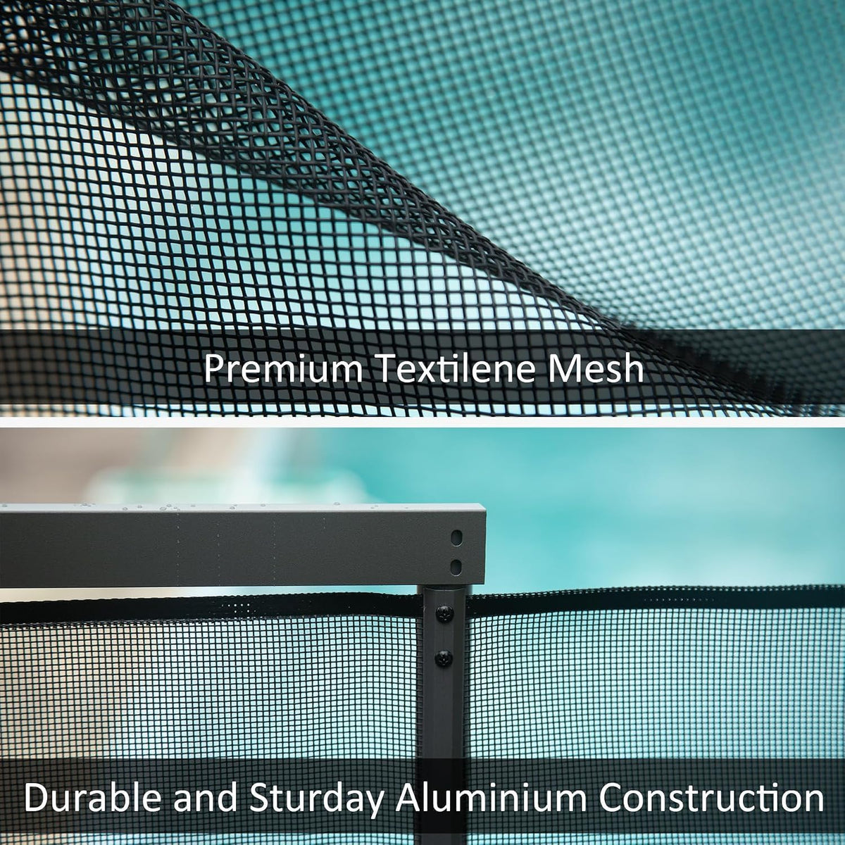 Safety Fence for In Ground Pool,Size:4' x 48',Black
