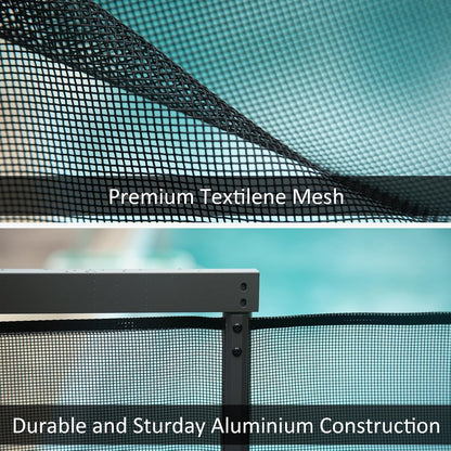 Safety Fence for In Ground Pool,Size:4' x 48',Black