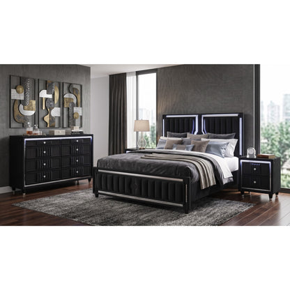 Roland Black Eastern King 4-piece Bedroom Set