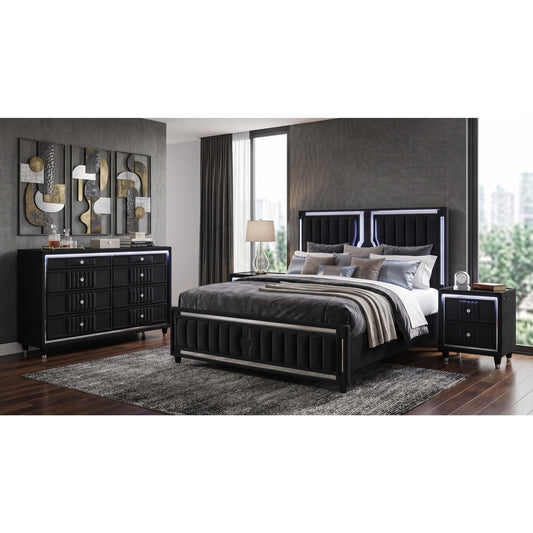 Roland Black Eastern King 4-piece Bedroom Set