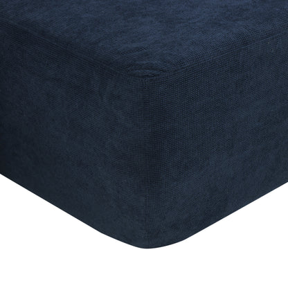 85' Cloud Sectional Couch with L-Shape Chaise,Modern Modular Sofa with Deep Seat, Upholstered Couches for Living Room Bedroom,No Assembly Required, (Cotton linen Fabric),Blue