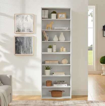 CD DVD storage cabinet, bookcase, adjustable shelf 8-layer storage, display bookshelf, multi-functional double-layer bookcase