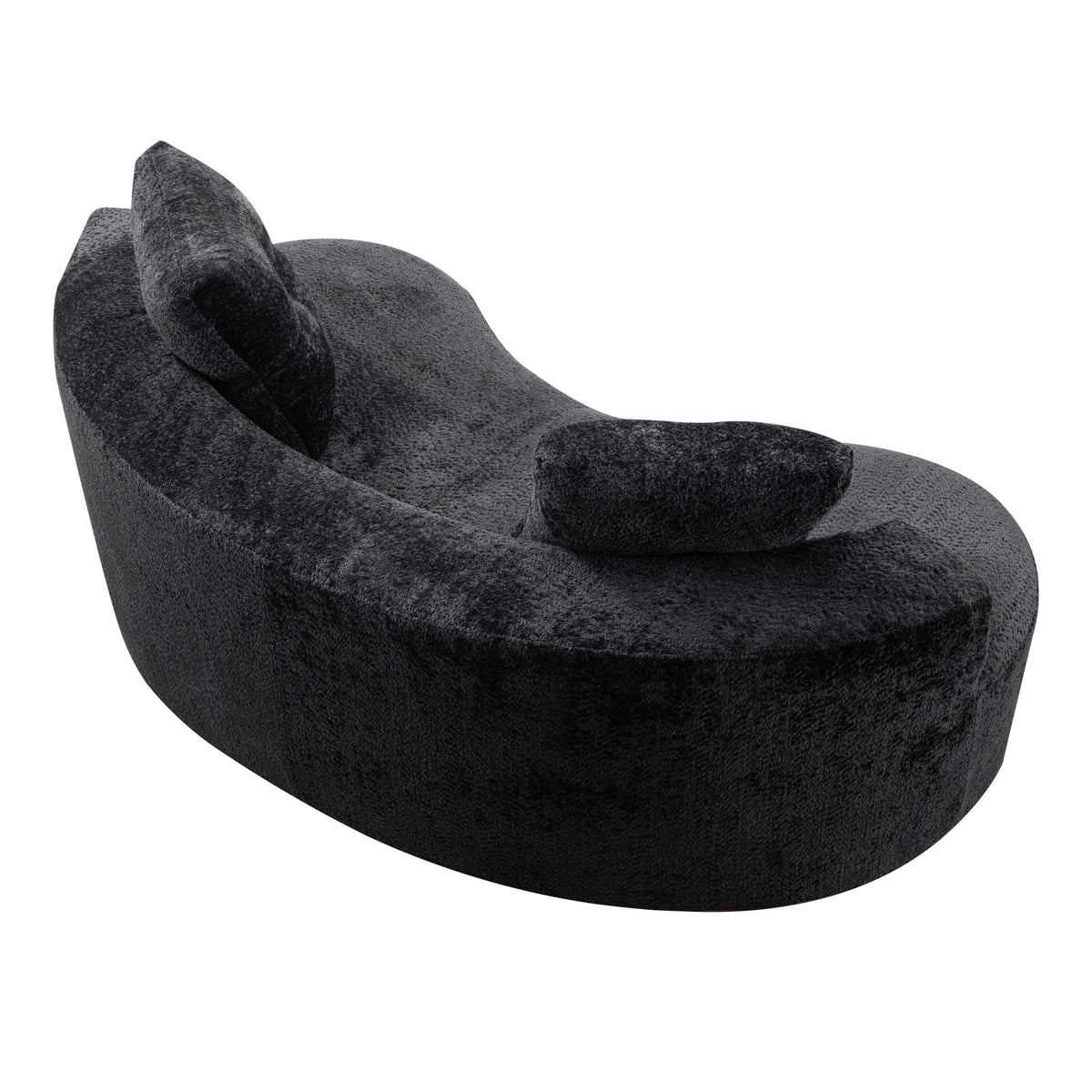 80'  3 Seater Couch for Living Room, Boneless Couch with 2 Pillows,Upholstered Floor Sofa