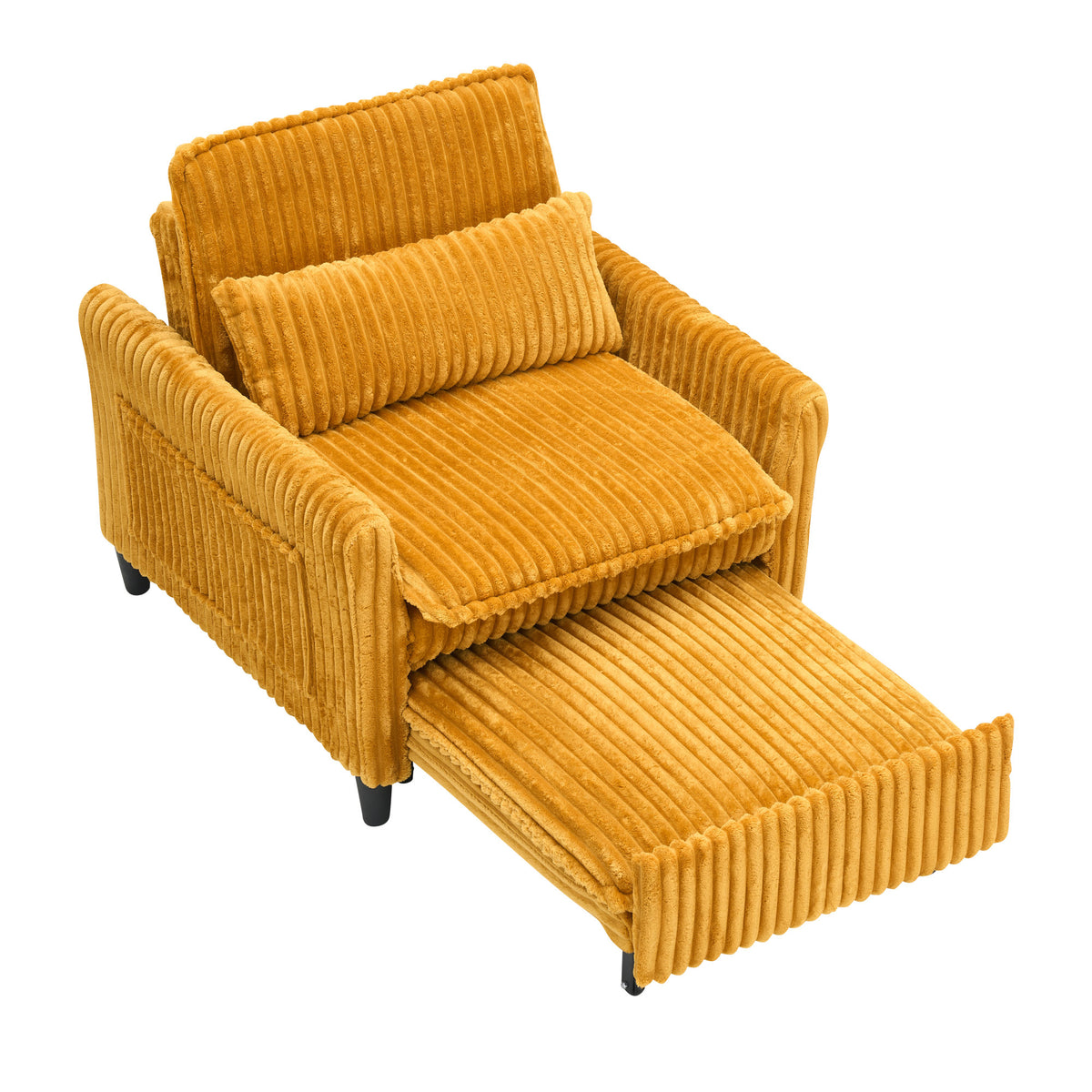 orange comfortable chair for Small apartment Bedroom space Balcony Small sofa bed Lazy Small sofa with a pillo