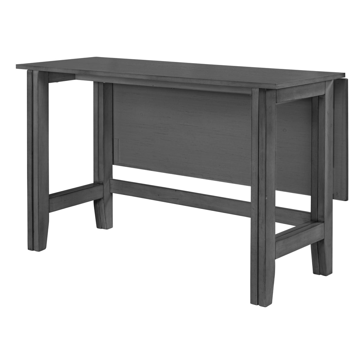 TOPMAX Farmhouse Wood Extendable Dining Table with Drop Leaf for Small Places, Gray