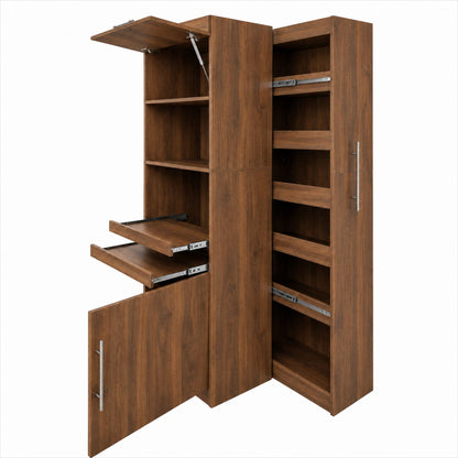 66.93 in Tall Kitchen Pantry Cabinet, Freestanding Kitchen Storage Cabinet  with multi-functional pull-out multi-tier storage shelfhelves , Tall Food Pantry Cupboard with Door
