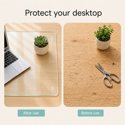 CLEAR Tempered glass table mat 20X32 INCH