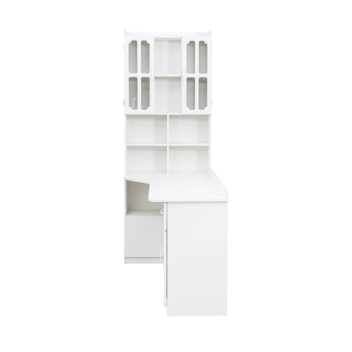 L-Shaped Corner Computer Desk for Home Office or Study desk, Study Modern Style Table with Drawers, Bookshelf & Hutch – Model W331S00169