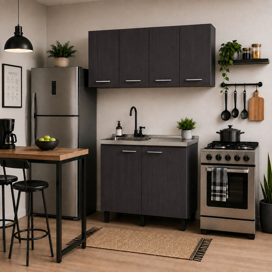 Wenge 2-Piece Kitchen Sink Cabinet Set