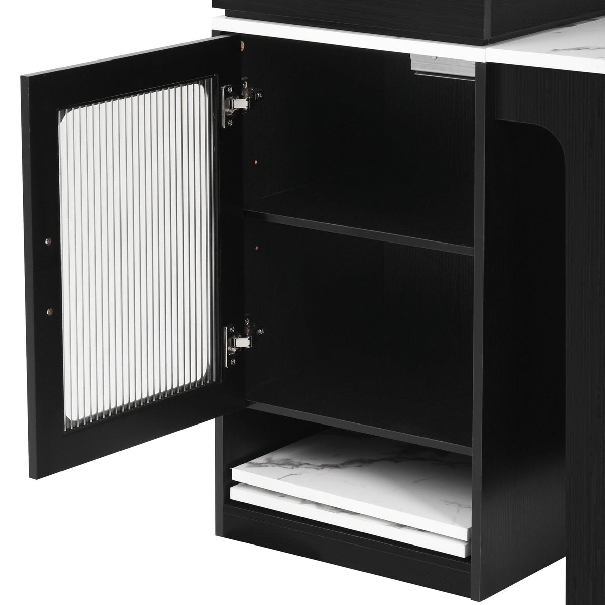 K&K 59.5" Kitchen Island with Extendable Dining Table, Kitchen Storage Table with Double-sided Storage, Kitchen Island with 2 Drawers