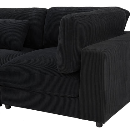 Corduroy Upholstered Modular Sectional