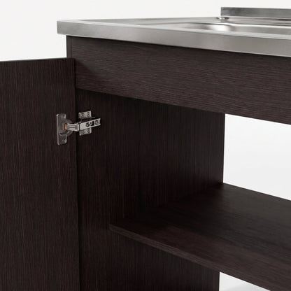Wenge 2-Piece Kitchen Sink Cabinet Set