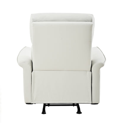 Manual Rocker Recliner Chair for Adults, Rocking Glider Recliner, PU Leather Rocking Chair