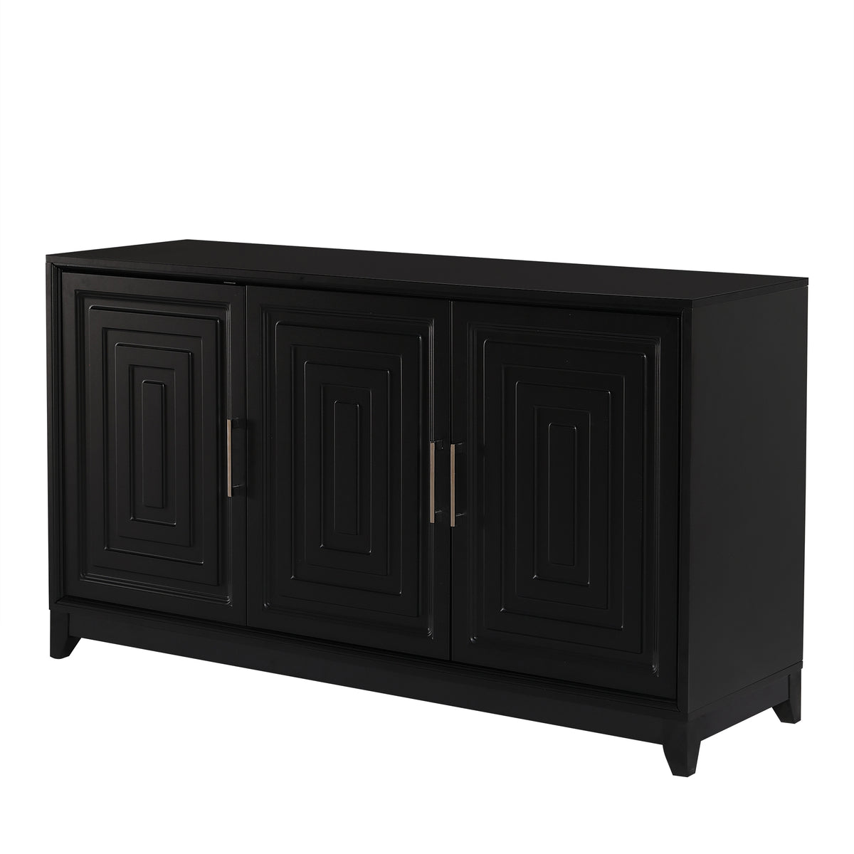 VIBE HAUS TV Stand for TVs up to 65 Inches, Modern Entertainment Center Media Console Cabinet with 2 Spacious Storage Space, Solid Wood Legs for Living room(Same SKU:N724P206551B)
