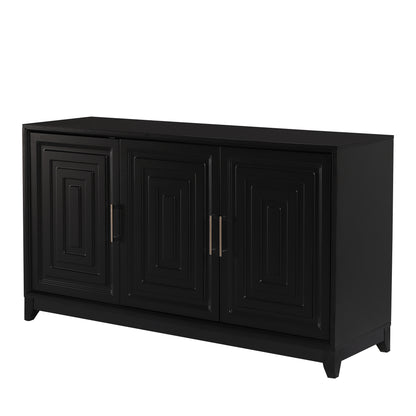 VIBE HAUS TV Stand for TVs up to 65 Inches, Modern Entertainment Center Media Console Cabinet with 2 Spacious Storage Space, Solid Wood Legs for Living room(Same SKU:N724P206551B)