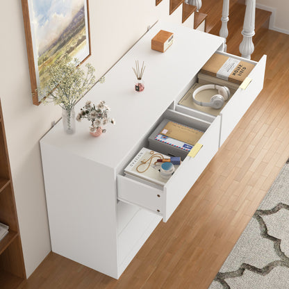 Simply Modern 6-Drawer Dresser, Chest of Drawers for Bedroom, Living Room, Hallway, and Entryway - Large Storage Cabinet White