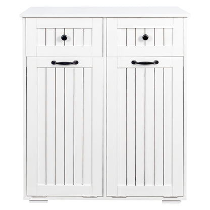 Laundry Cabinet, with 2 Removable laundry basket and 2 Drawers