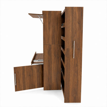 66.93 in Tall Kitchen Pantry Cabinet, Freestanding Kitchen Storage Cabinet  with multi-functional pull-out multi-tier storage shelfhelves , Tall Food Pantry Cupboard with Door
