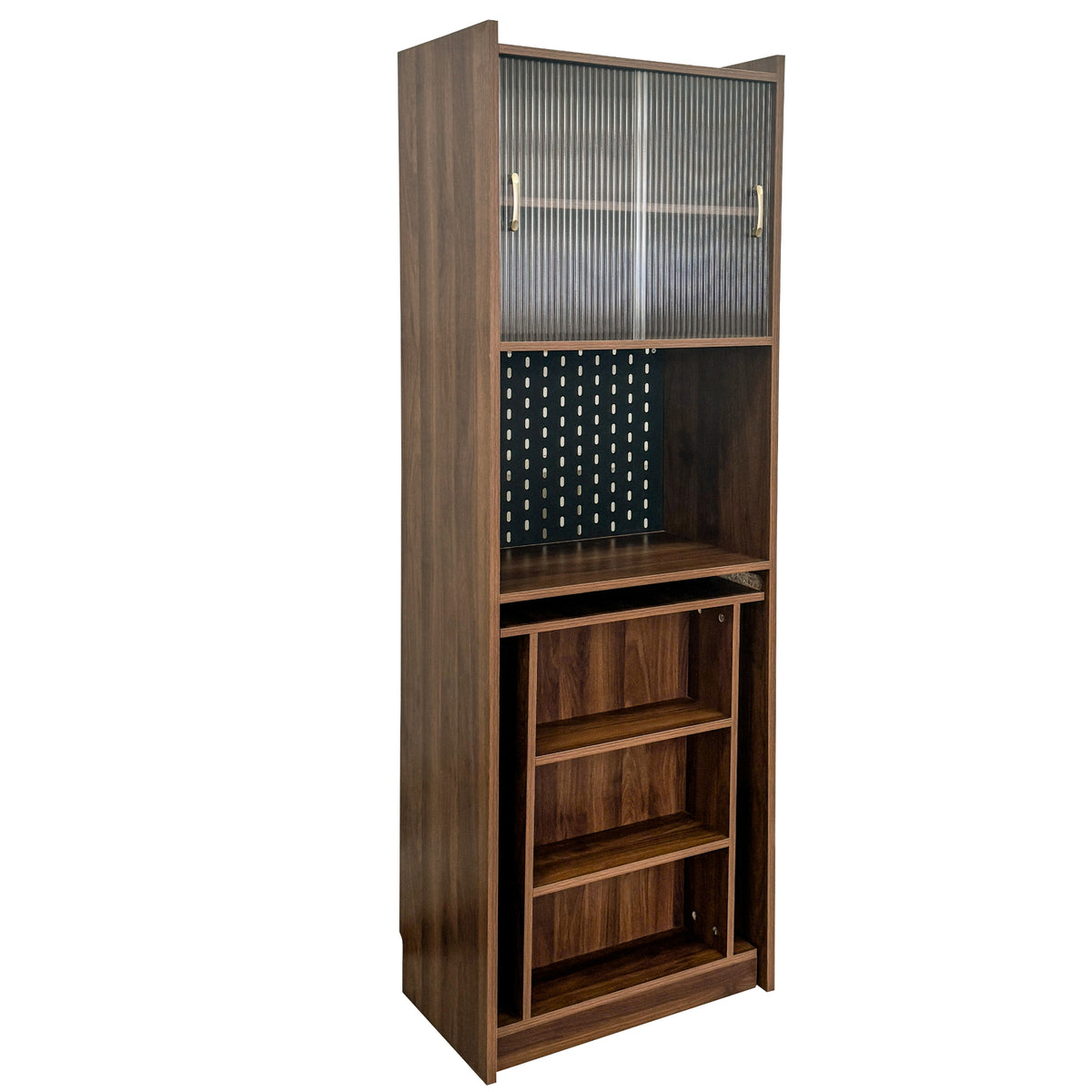 Folding Desk with Storage, Space-Saving Foldable Computer Desk, Writing Study Table