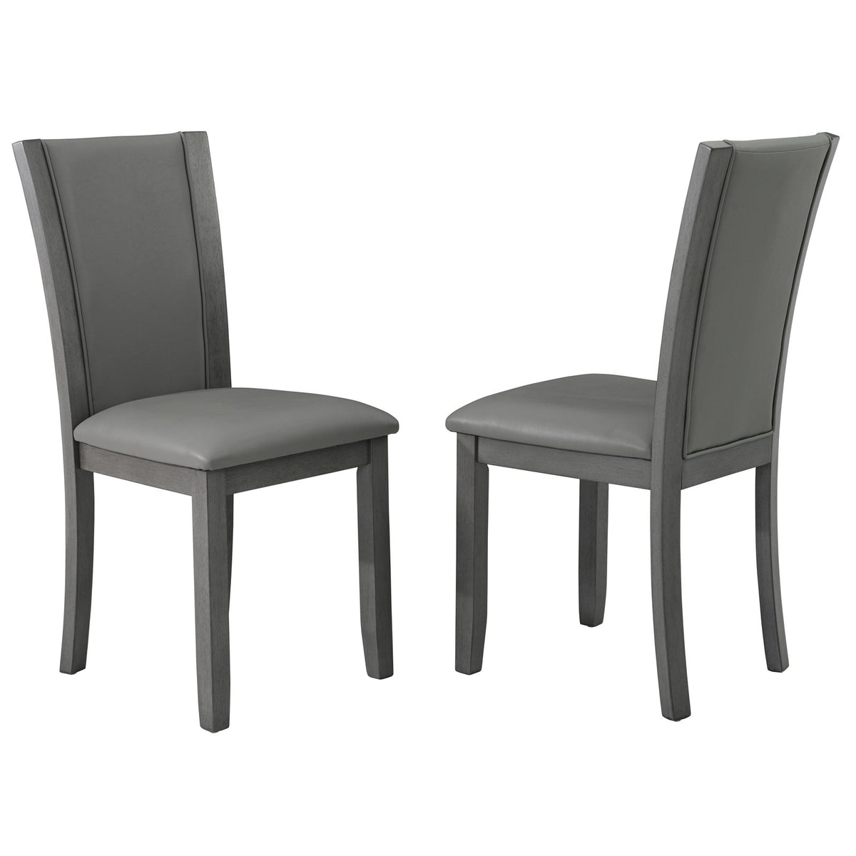 Modern 6-Piece Dining Table Set with Bench and Chairs for Dining Room or Kitchen – Grey