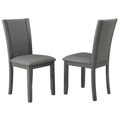 Modern 6-Piece Dining Table Set with Bench and Chairs for Dining Room or Kitchen – Grey