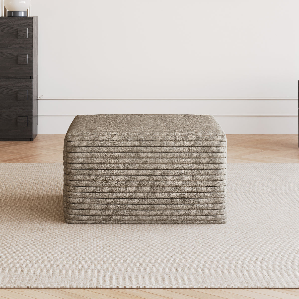 Sofa ottoman ,No Assembly Required,Camel(Plush Corduroy Fabric)