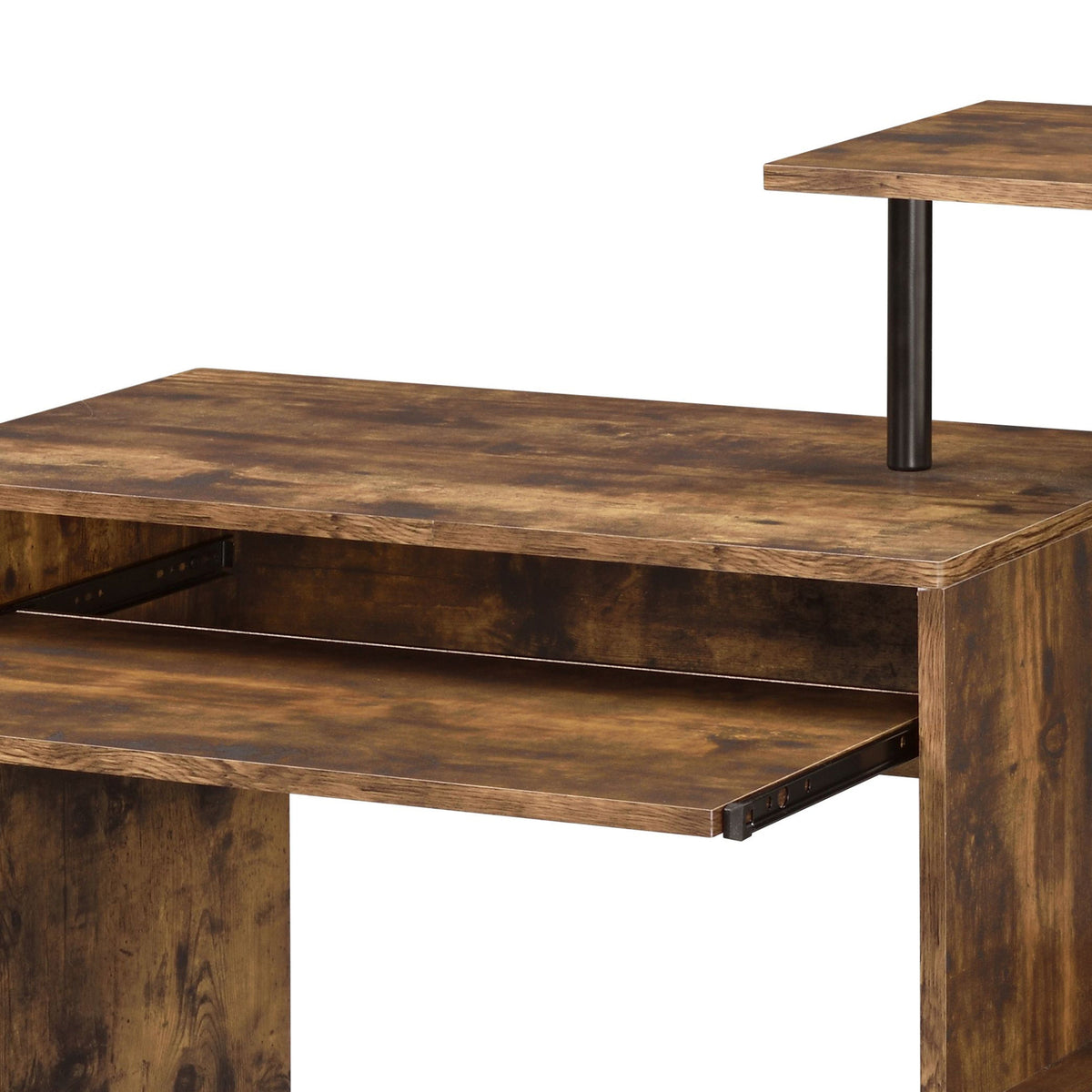 Lyphre Weathered Oak & Black Finish Computer Desk