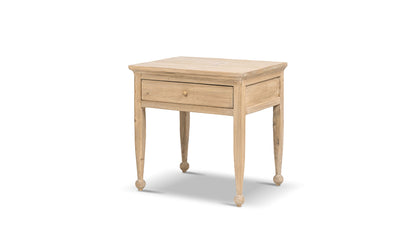 Balqis 26" Reclaimed Pine Wood Side Table, Heritage Light Natural Brown