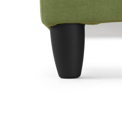 95.5 x 75 Inches Width Apple Green Modular L-Shaped Sectional Sofa 6-Seater 4-Piece Massa Flannel  Fabric Couch with Chaise