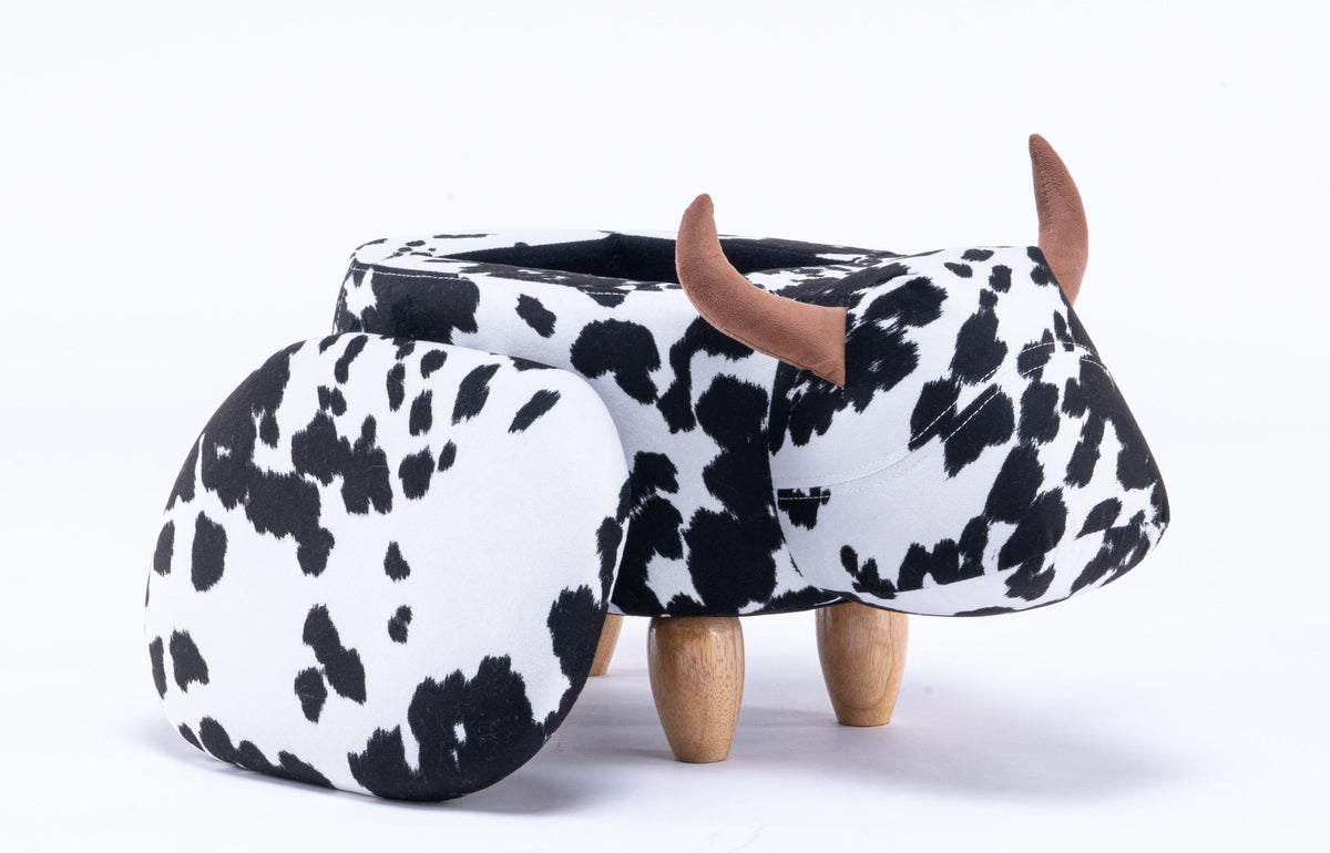 Connor the Cow Storage Ottoman
