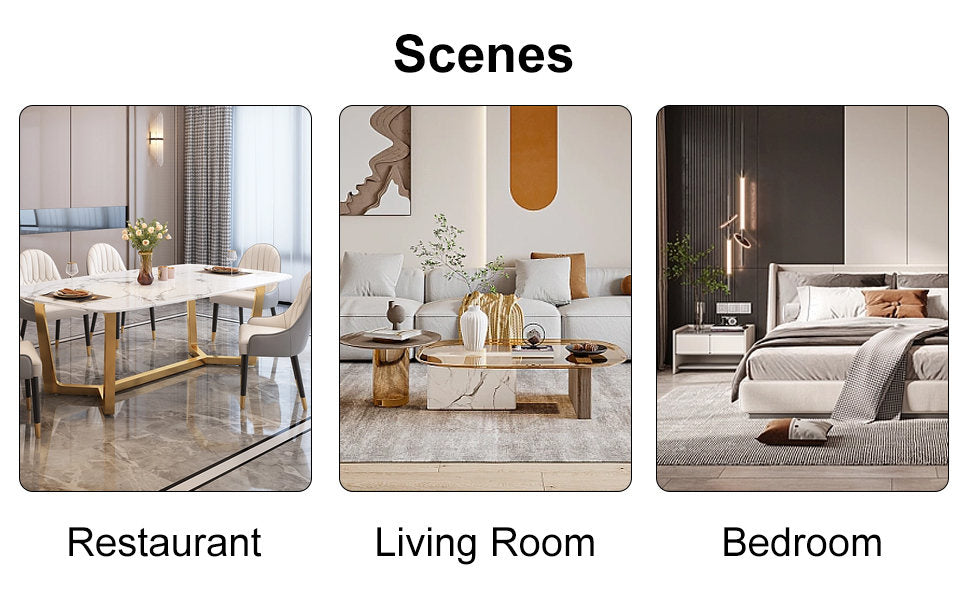 Modern dining chairs, dining room chairs, and golden leg cushioned chairs made of artificial leather, suitable for kitchens, living rooms, bedrooms, and offices. Set of 6 pieces (white+PU )W1151110421