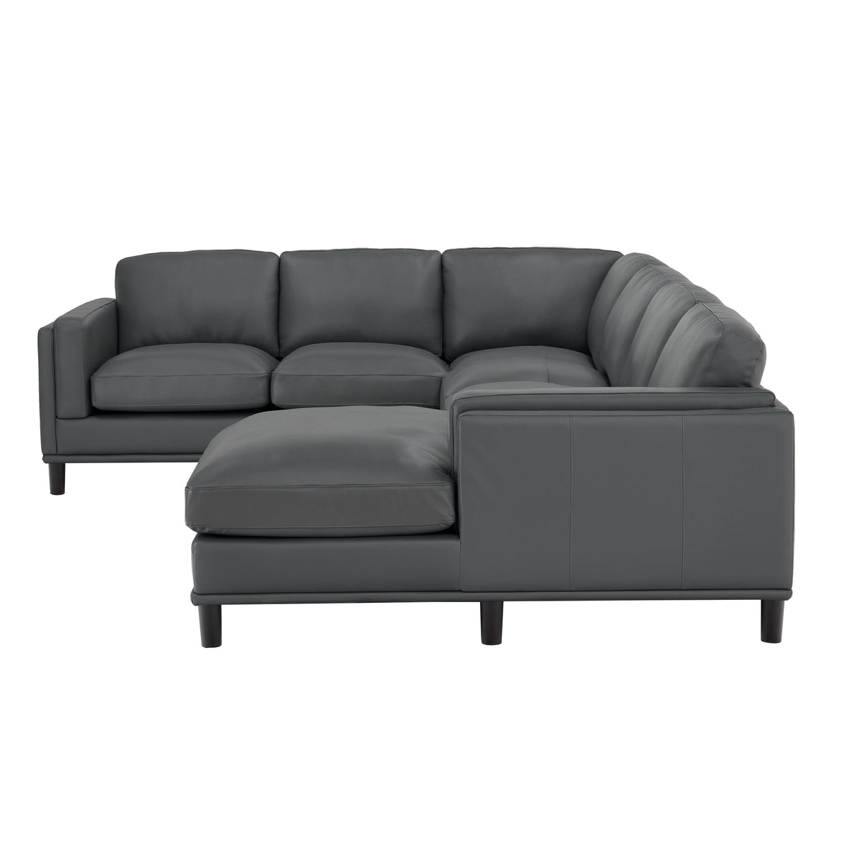 Leather Match U-Shape Sectional