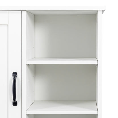 Laundry Cabinet with Doors and shelf, Tilt-Out Laundry Hamper, Multiple Storage Space, Freestanding Style, Open Shelve, Adjustable Shelf