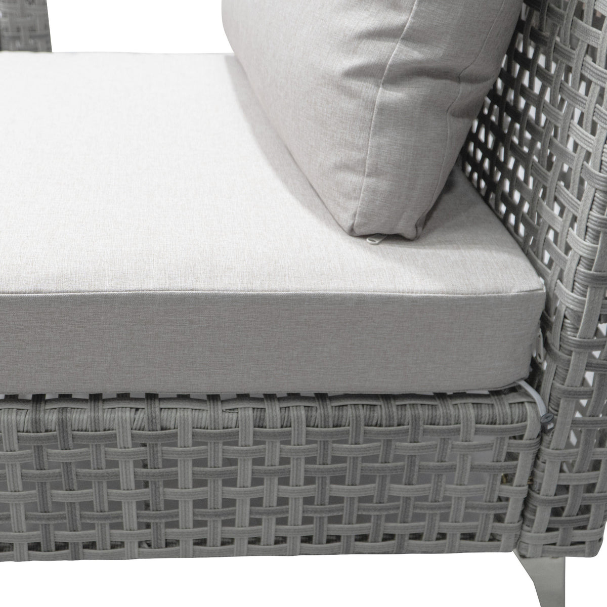 K&K 7-Piece Wicker Patio Furniture Set, Outdoor Conversation Set Sectional Sofa with Water Resistant Grey Thick Cushions and Coffee Table