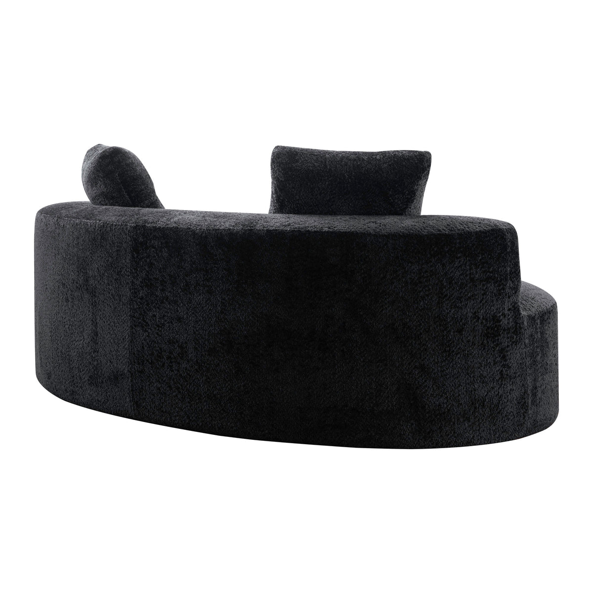 80'  3 Seater Couch for Living Room, Boneless Couch with 2 Pillows,Upholstered Floor Sofa