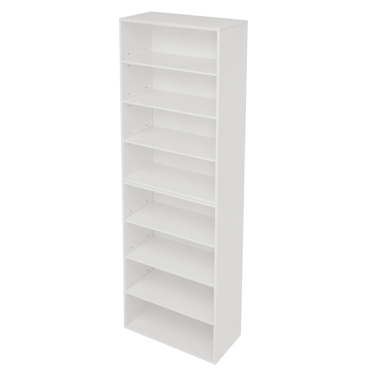 CD DVD storage cabinet, bookcase, adjustable shelf 8-layer storage, display bookshelf, multi-functional double-layer bookcase