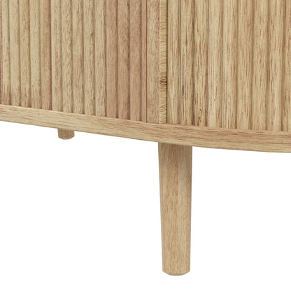 U-Can Minimalist Oval Lift-Top Coffee Table with Hidden Storage and Wood Wave Grain Finish