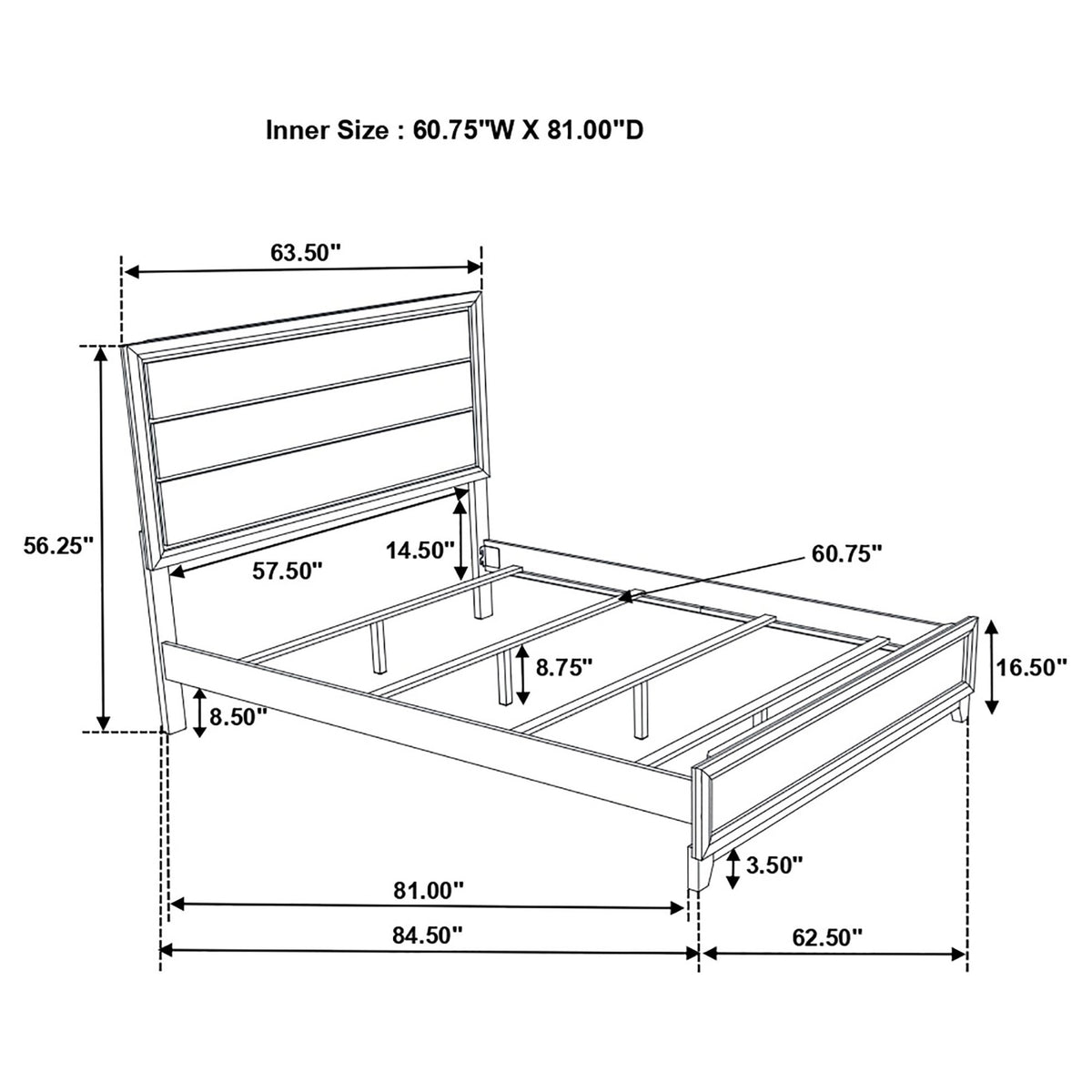 Wesley Grey Oak Queen 4-piece Bedroom Set