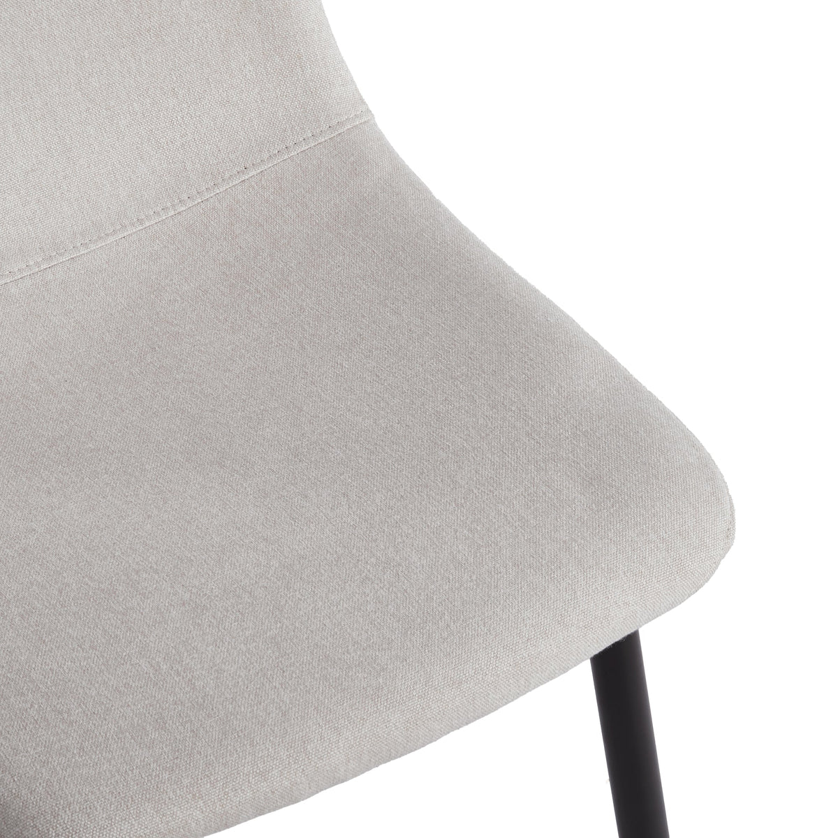 Dining Chairs Set of 4, Modern Accent Chairs with Linen Fabric Upholstered Seat - Beige
