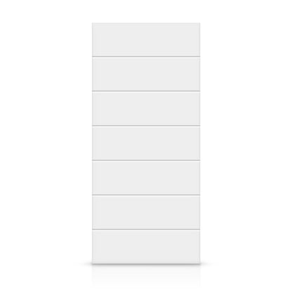 44 in. x 96 in. Hollow Core White Painted Composite MDF Interior Door Slab